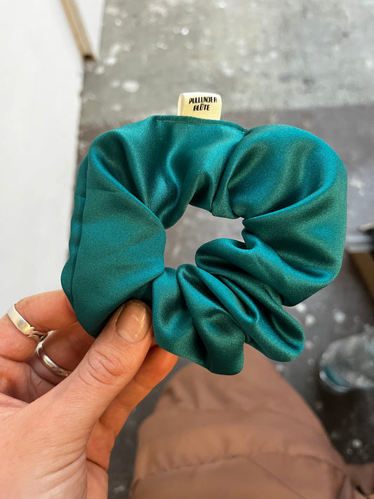 Scrunchie Pilea - Petrol Satin