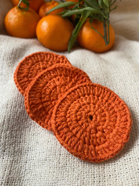 soft cotton pads - handmade crochet pads to upgrade your skincare routine multicolour